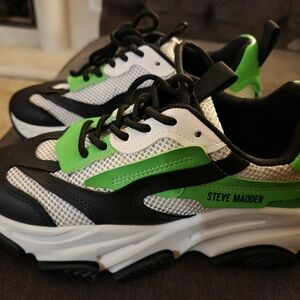 Steve Madden Kids' Green and Black Sneakers